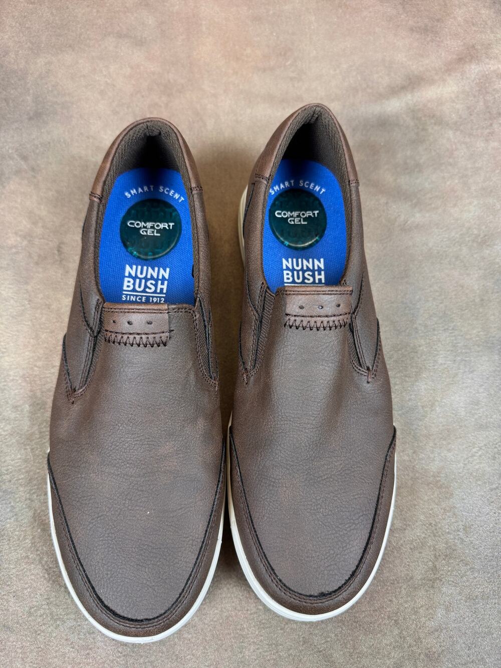 Nunn Bush KORE City Walk Brown Slip-On Comfort Shoes Men’s 7.5M #1066